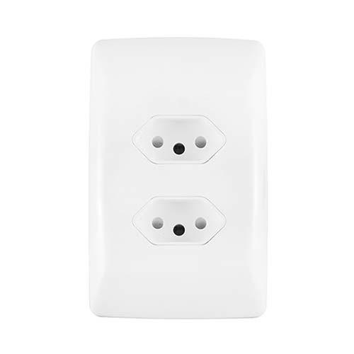 Crabtree Diamond Double Slimline Unswitched Socket