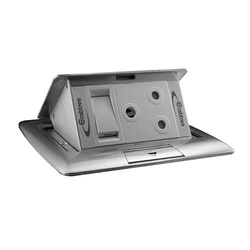 Crabtree Diamond Aluminium Pop-Up Socket Housing