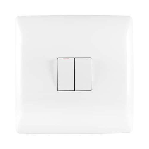 Crabtree Diamond 2 Lever Light Switch 100Mm X 100Mm