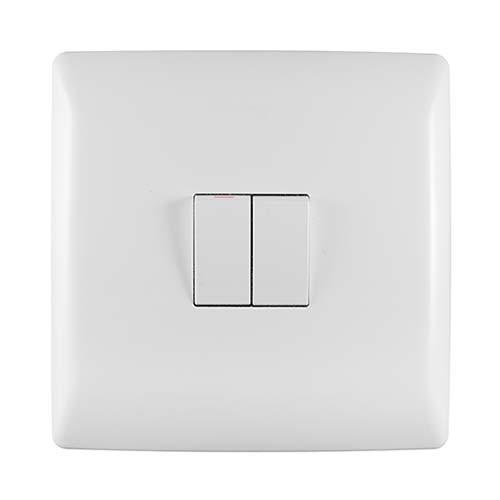 Crabtree Diamond 2 Lever 1 X 1 Way & 1 X 2 Way Light Switch 100Mm X 100Mm