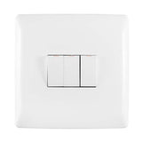 Crabtree Diamond 3 Lever Light Switch 100Mm X 100Mm