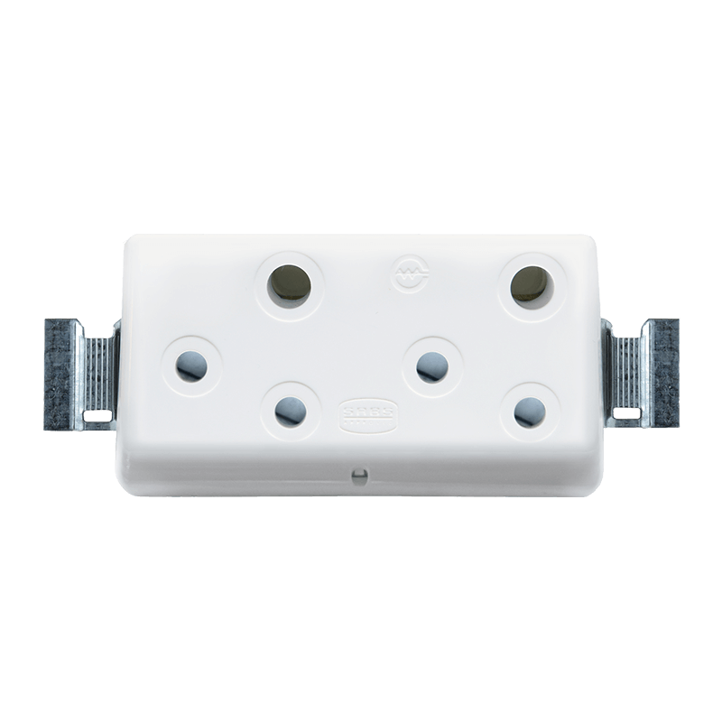 Crabtree Classic 6A Duo Surface Socket - White