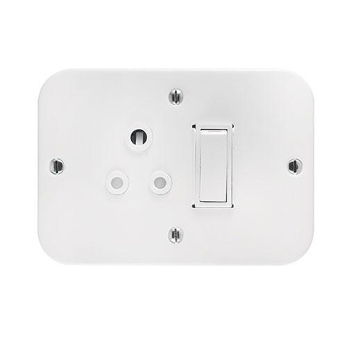Crabtree Industrial Single 6A Socket In Surface Box