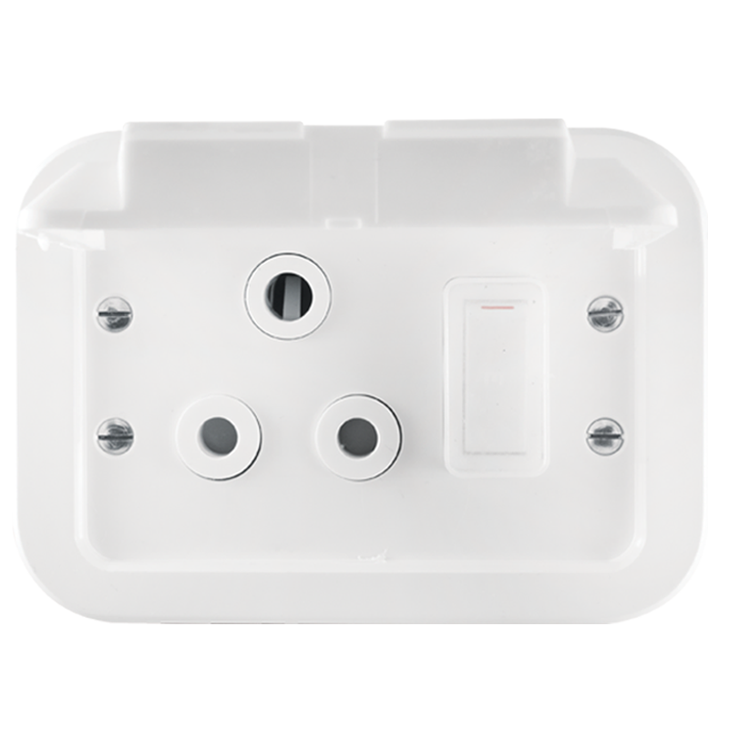 Crabtree Classic Industrial Single STD164-1 Switched Socket on Weatherproof Surface Box