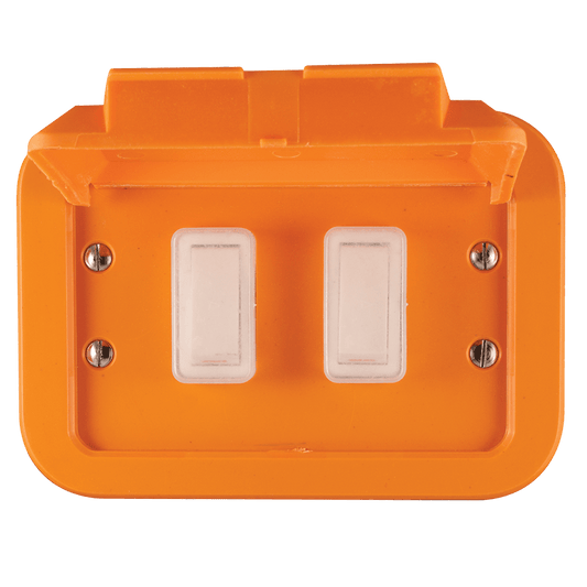 Crabtree Classic Industrial 2 Lever 1 Way Switch with Weatherproof Surface Box