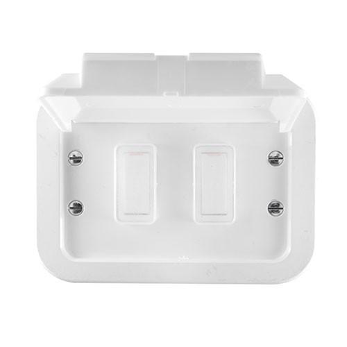 Crabtree Classic Industrial 2 Lever 1 Way Switch with Weatherproof Surface Box