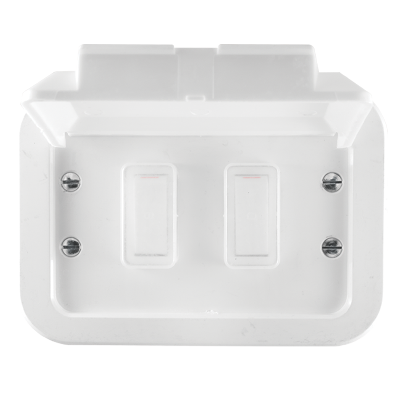Classic Industrial 2 Lever 1 Way Switch on 119×83 Weatherproof Surface Box