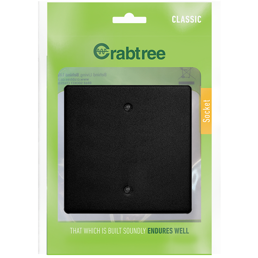Crabtree Classic Blank Coverplate - Ferro Grain Finish