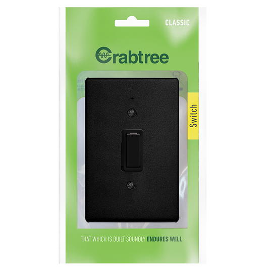 Crabtree Classic 1 Lever 1 Way Switch With Coverplate