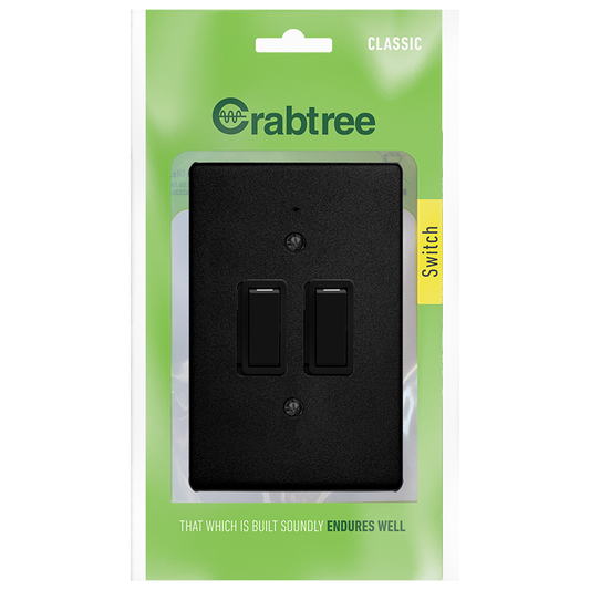 Crabtree Classic 2 Lever 1 Way Switch with Coverplate