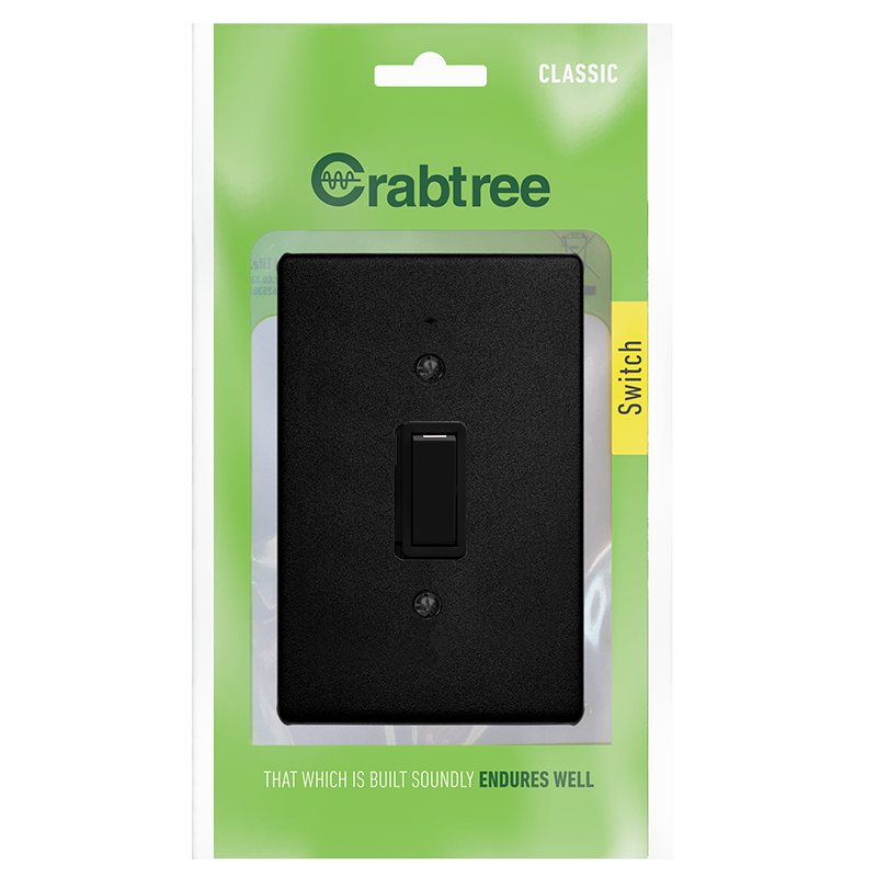 Crabtree Classic 1 Lever 2 Way Switch With Coverplate