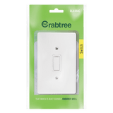 Crabtree Classic 1 Lever 2 Way Switch with Plastic Coverplate