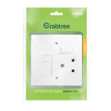 Crabtree Classic USB Combo Socket 1×164-1 with 5V/2.1A Output and Steel Coverplate