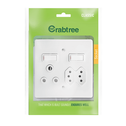 Crabtree Classic Combo Monoblock Socket with Coverplate