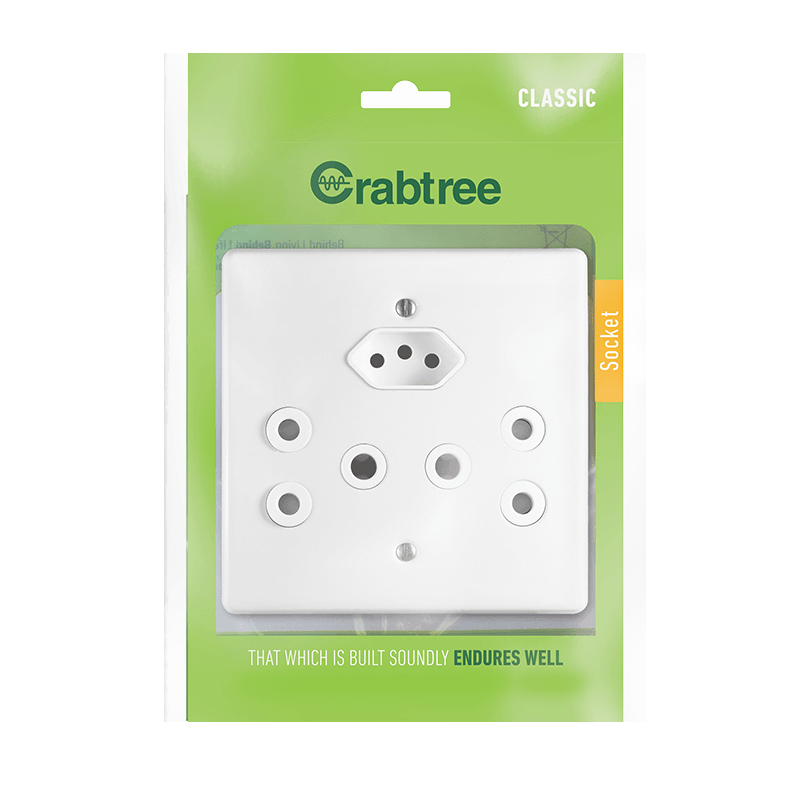 Crabtree Classic Cyclopes Combo Socket with Coverplate