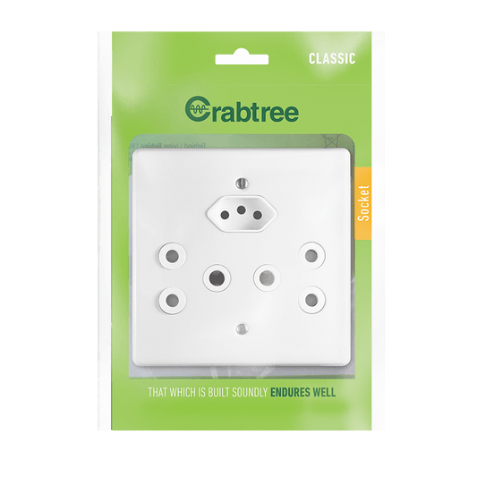 Crabtree Classic Cyclopes Combo Socket with Coverplate