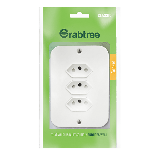 Crabtree Classic Industrial Unswitched 3×164-2 Socket