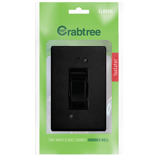 Crabtree Classic 30A Double Pole Isolator With Coverplate