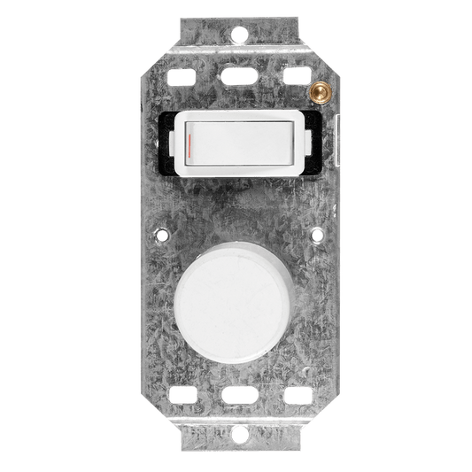 Crabtree Classic 1 Lever 600W Rotary Dimmer Switch - White