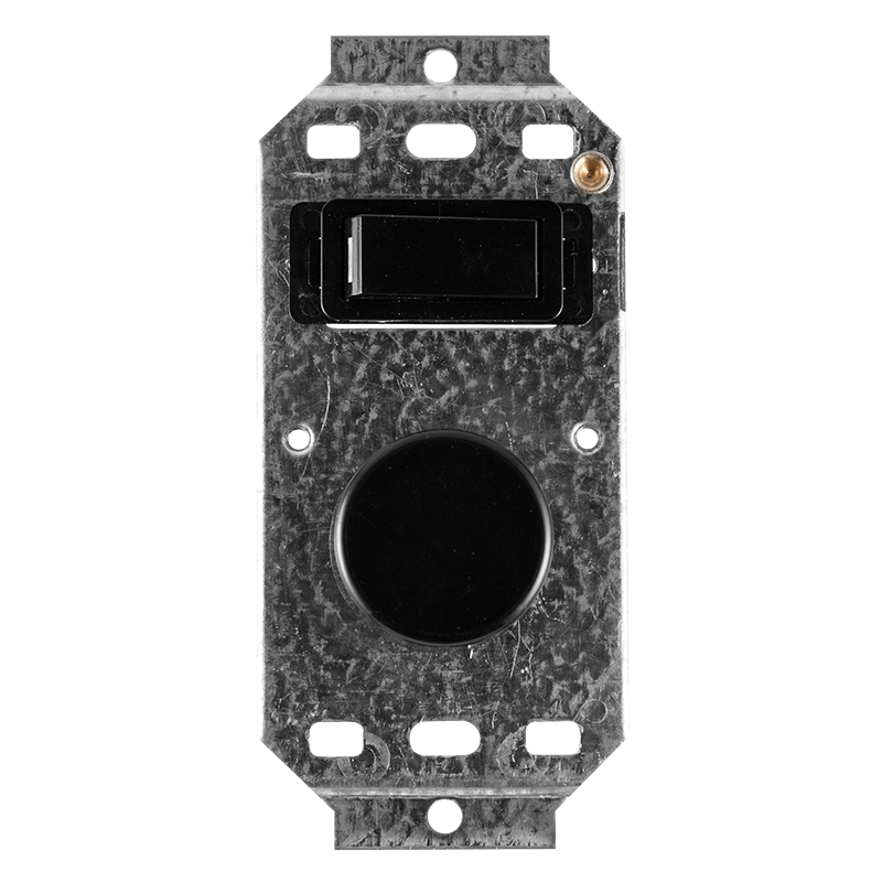 Crabtree Classic 1 Lever 600W Rotary Dimmer Switch (Black, 2x4)