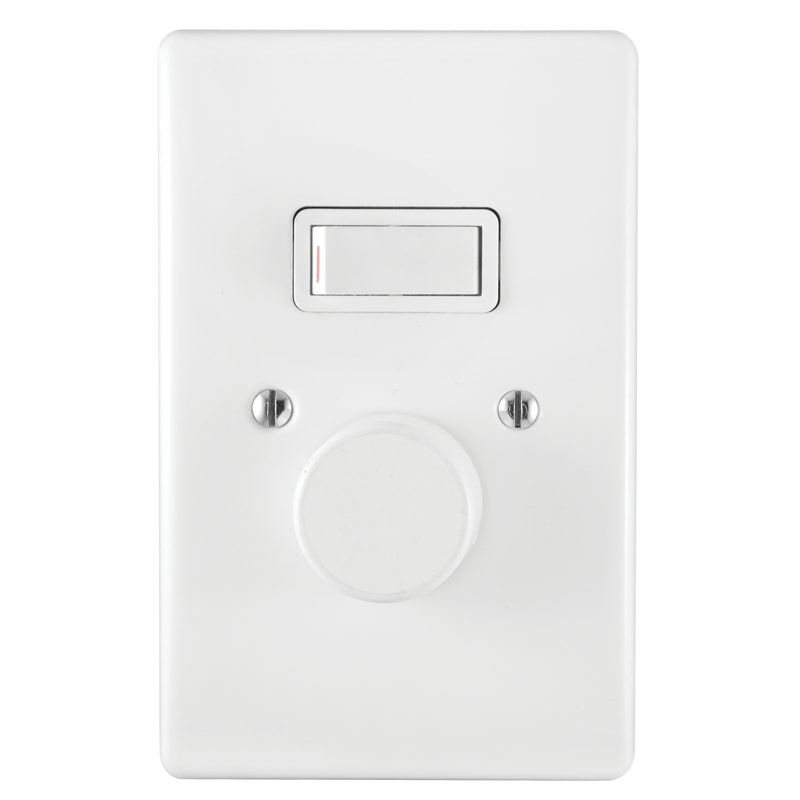 Crabtree Classic 1 Lever 600W Rotary Dimmer with Steel Coverplate