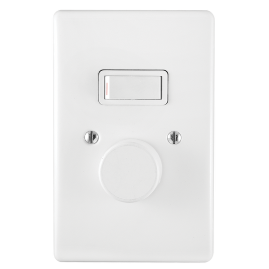 Crabtree Classic 1 Lever 600W Rotary Dimmer with Steel Coverplate