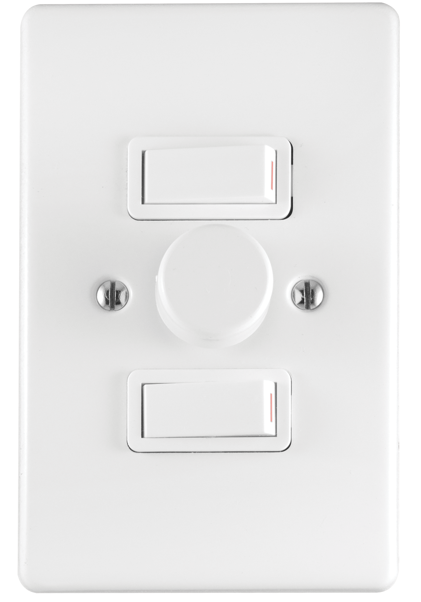 Crabtree Classic 2 Lever 600W Rotary Dimmer Switch with Steel Coverplate