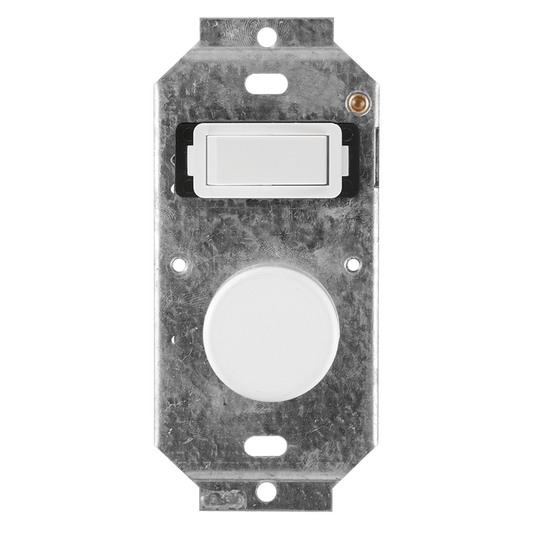 Crabtree Classic 1 Lever 800W Rotary Dimmer Switch on 2×4 Surface Box