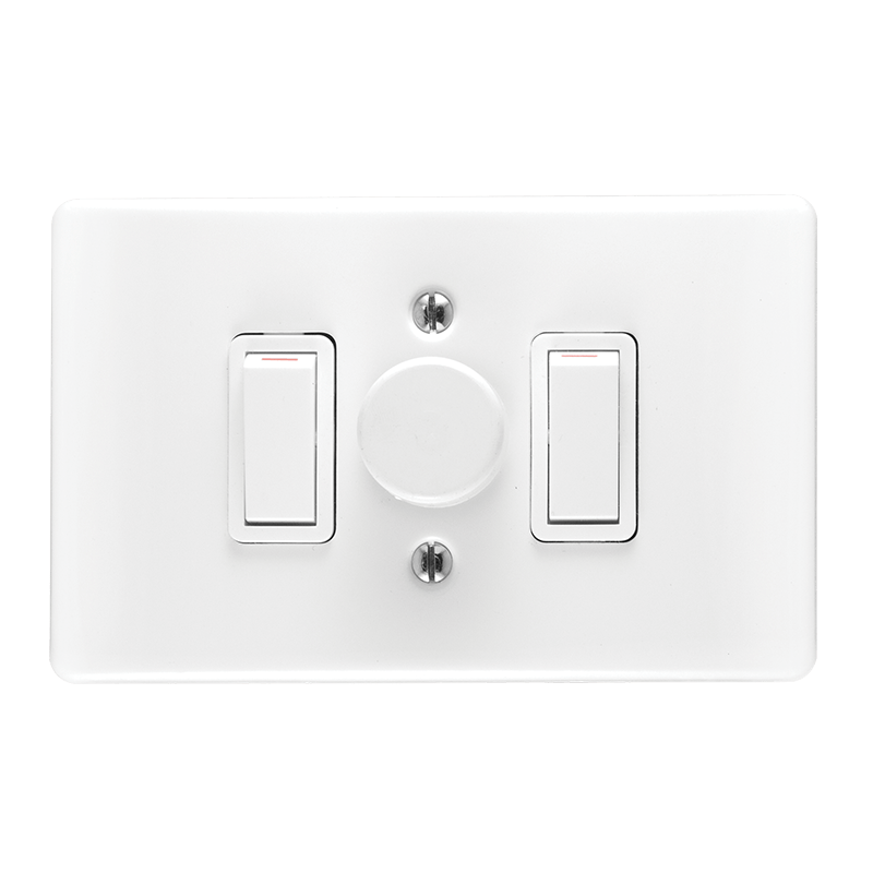 Crabtree Classic 3 Lever 800W Rotary Dimmer Switch on 2x4 Yoke