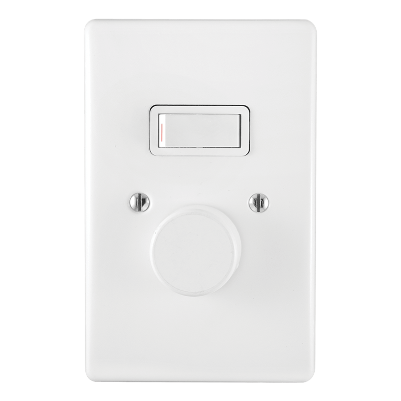 Crabtree Classic 1 or 2 Lever LED Press On/Off Rotary Smart Dimmer with White Coverplate