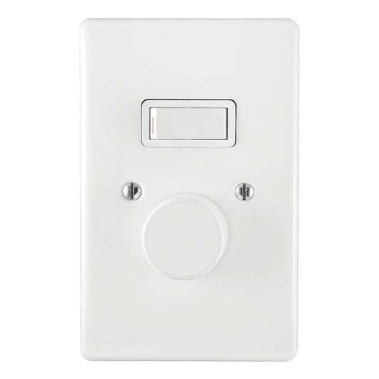 Crabtree Classic 1 or 2 Lever LED Press On/Off Rotary Smart Dimmer with White Coverplate
