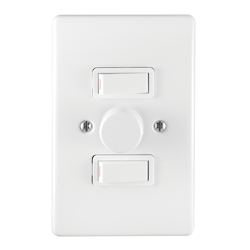 Crabtree Classic 2 or 3 Lever LED Press On/Off Rotary Smart Dimmer with Coverplate 225W