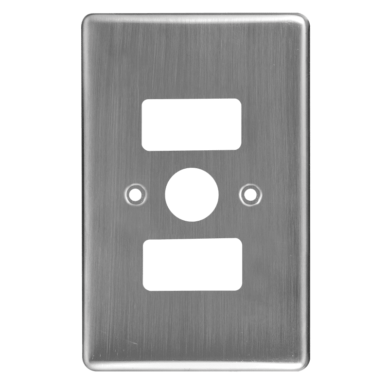 Crabtree Classic 1 Lever Dimmer Steel Coverplate - Satin Chrome Finish
