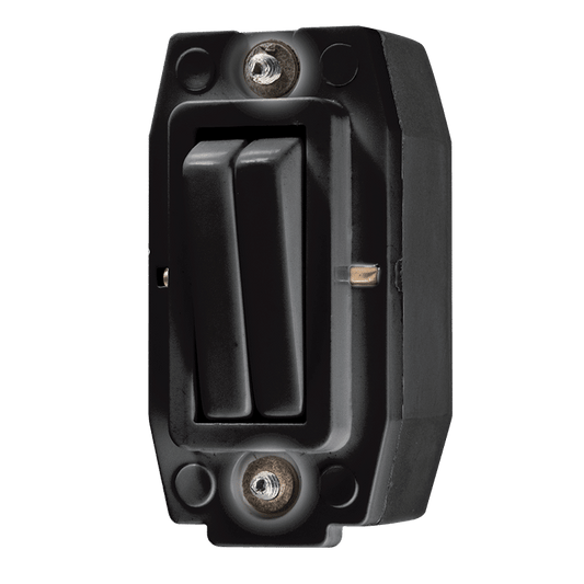 Crabtree Classic 2×1 Way Twin Screw-in Switch - Black