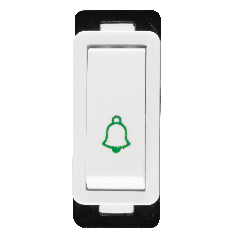 Crabtree Classic 1 Way Clip-in Bellpress (Black)