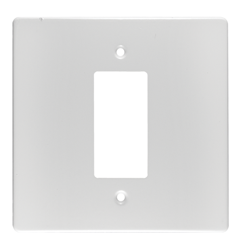 Crabtree Classic Isolator Steel Coverplate - Durable 4x4, White Finish
