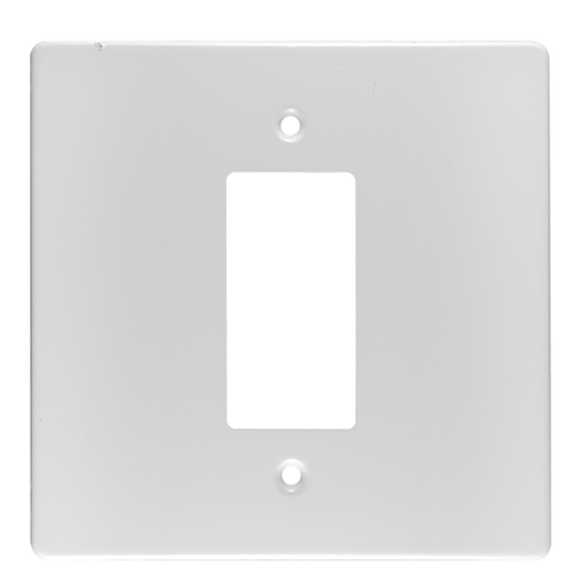Crabtree Classic Isolator Steel Coverplate - Durable 4x4, White Finish