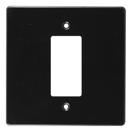 Crabtree Classic 100x100 Black Isolator Steel Coverplate