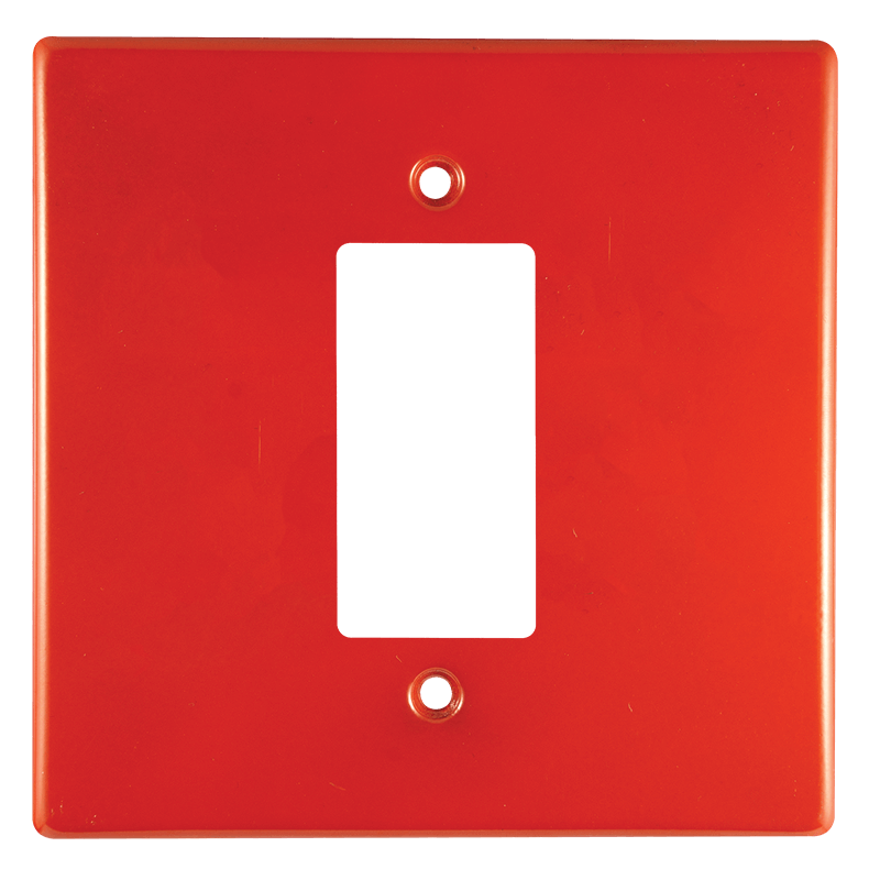 Crabtree Classic Isolator Plastic Coverplate - 100x100mm, Red