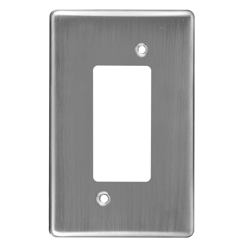 Crabtree Classic Steel Isolator Coverplate - Satin Chrome Finish