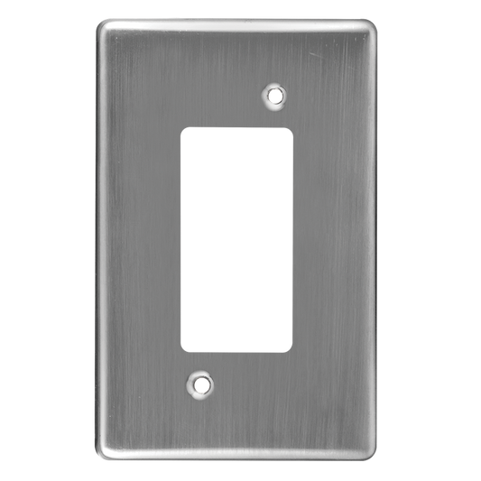 Crabtree Classic Steel Isolator Coverplate - Satin Chrome Finish