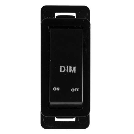 Crabtree Classic 1 Way Clip-in Bellpress Switch (Dim-to-Off) Black