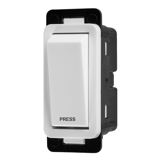 Crabtree Classic 1 Way Clip-in Bellpress (Press) - White