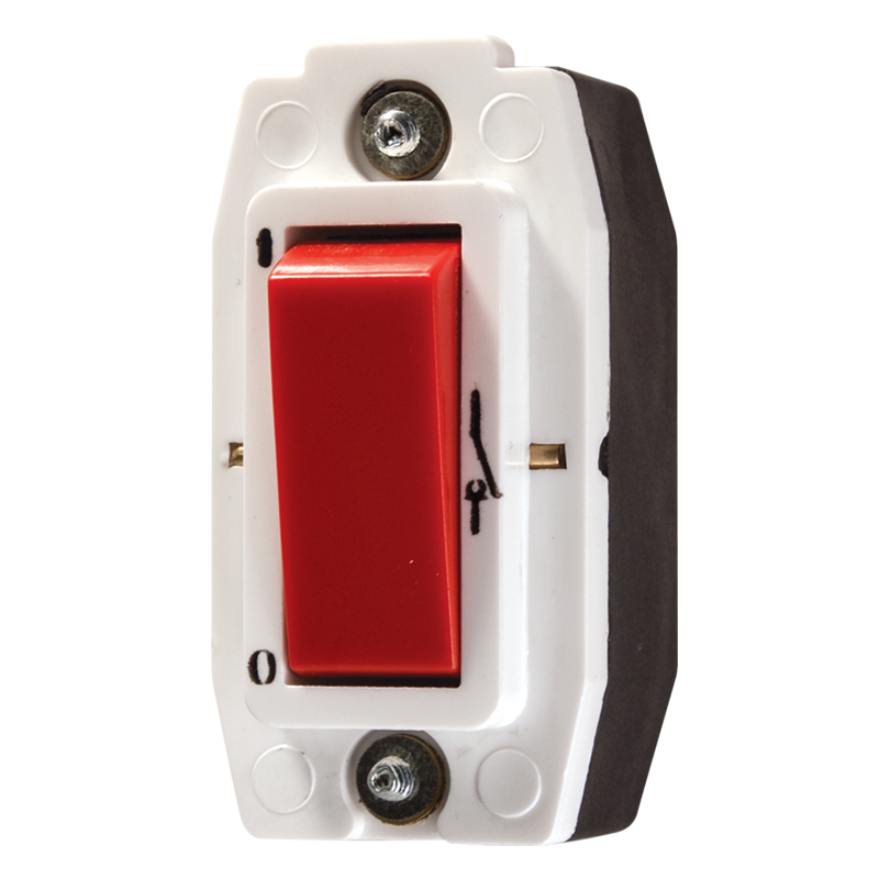 Crabtree Classic Double Pole Screw-in Switch - Durable Red Control