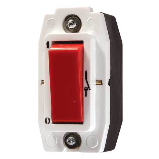 Crabtree Classic Double Pole Screw-in Switch - Durable Red Control