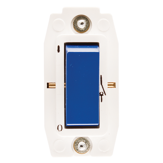 Crabtree Classic Double Pole Screw-In Switch in Blue