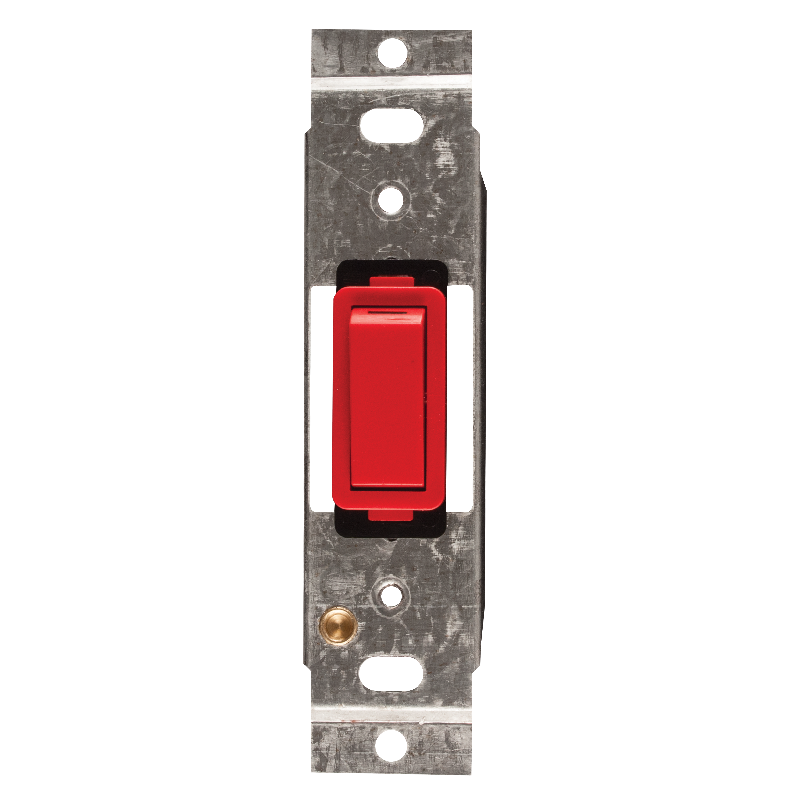 Crabtree Classic 1 Lever 1 Way Switch on Yoke - Red