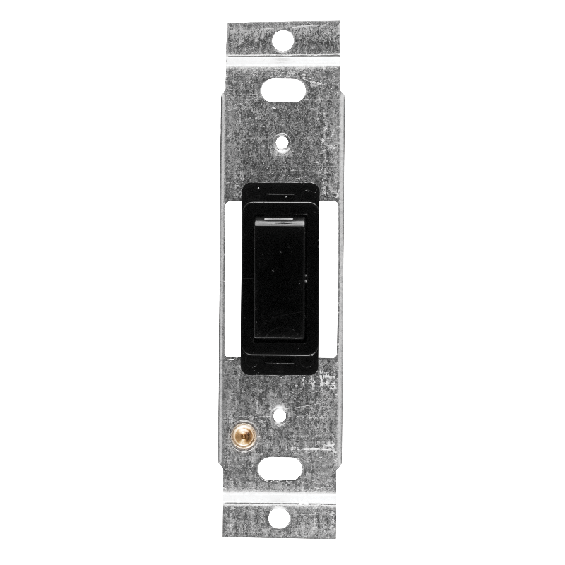 Crabtree Classic 1 Lever 1 Way Switch on 2×4 Yoke - Black