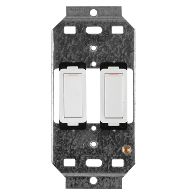 Crabtree Classic 2 Lever 2×1 Way Switch on Yoke - White Finish