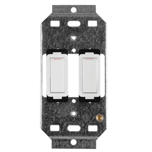 Crabtree Classic 2 Lever 2×1 Way Switch on Yoke - White Finish